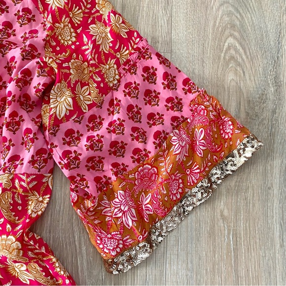 NWOT Figue Fiona Silk Midi Dress with Sequins Sz S - Picture 4 of 9